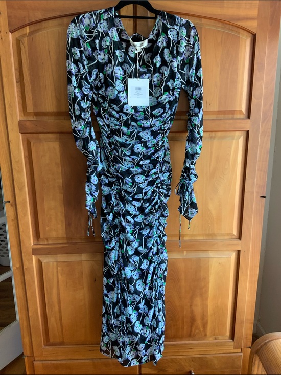 Diane Von Furstenberg Dresses & Skirts - Diane Von Furstenberg, Corinne 2-Piece Dress, XL, NWT, Mesh Overlay, P-T-P 22”